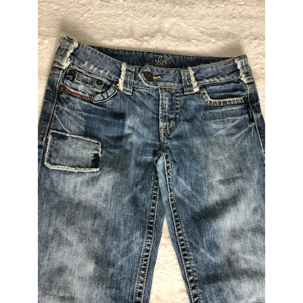 Silver girls jeans sz 29x 27 length exc cond blue